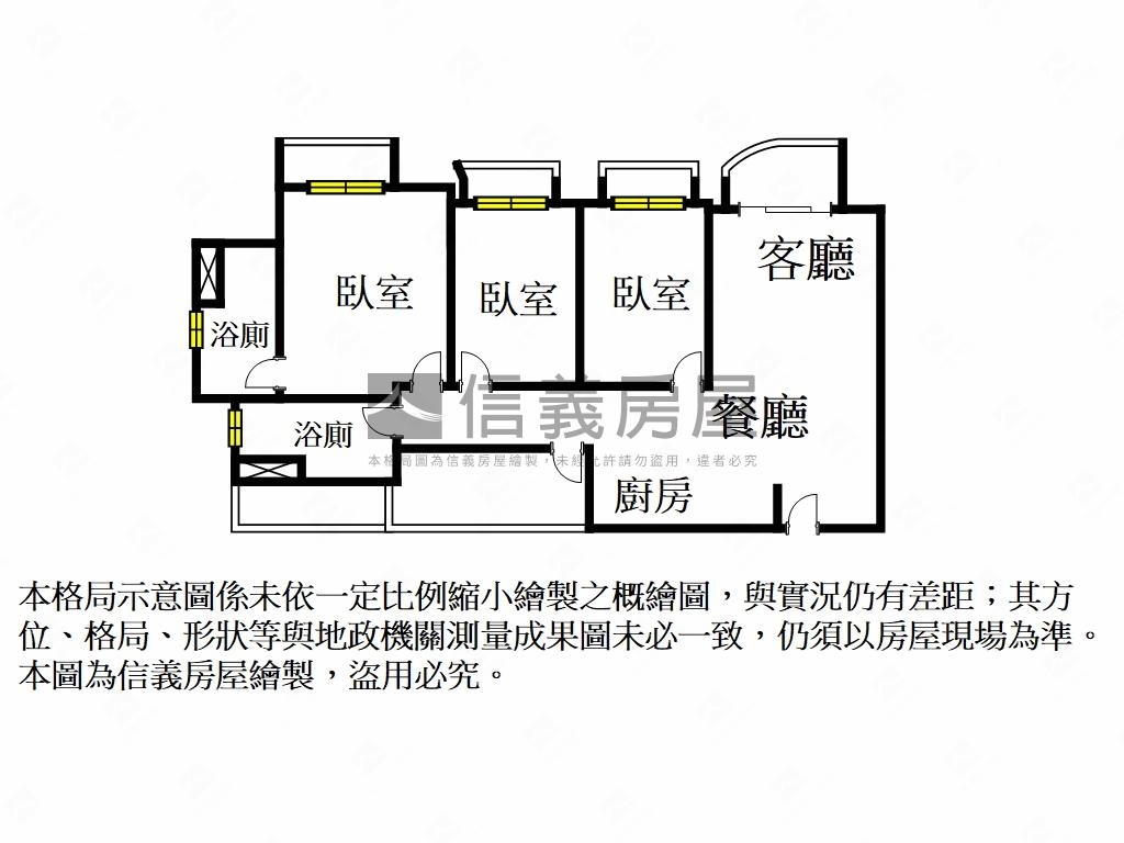 聚富朗朗校園視野三房房屋室內格局與周邊環境