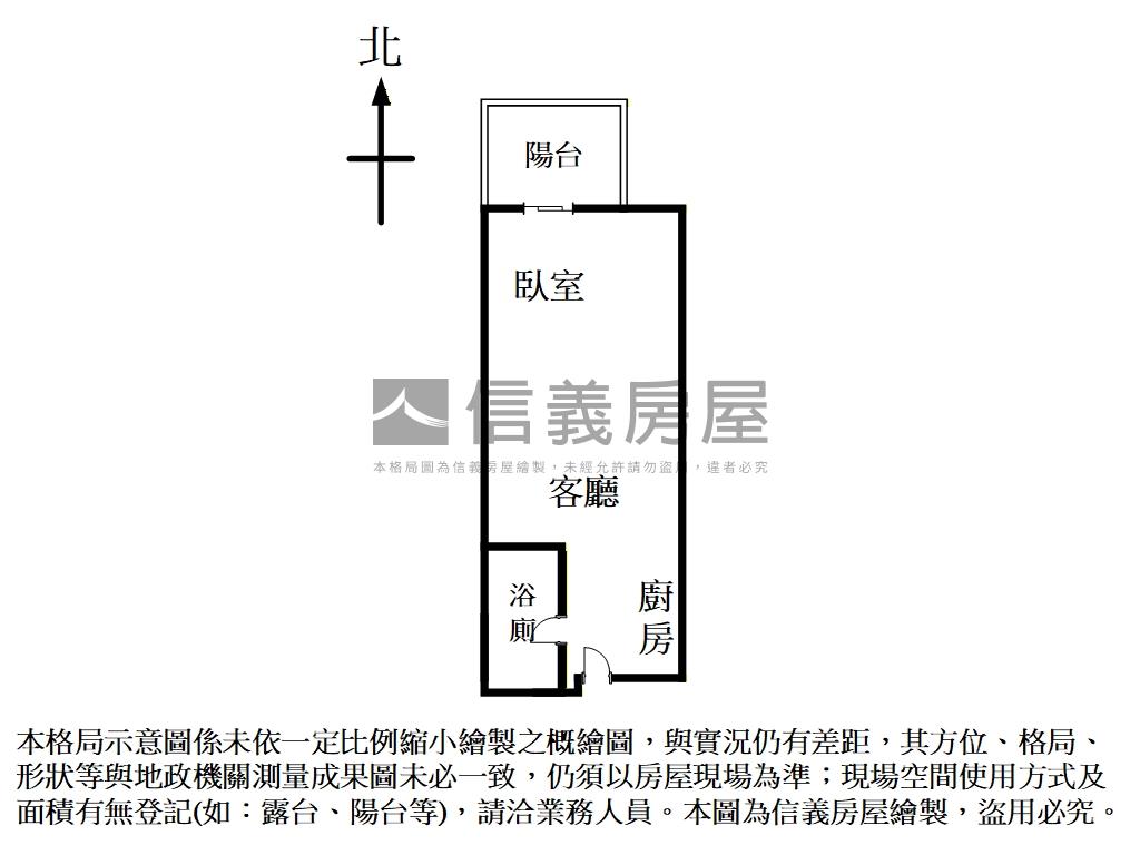 文德好境獨立陽台１房華廈房屋室內格局與周邊環境