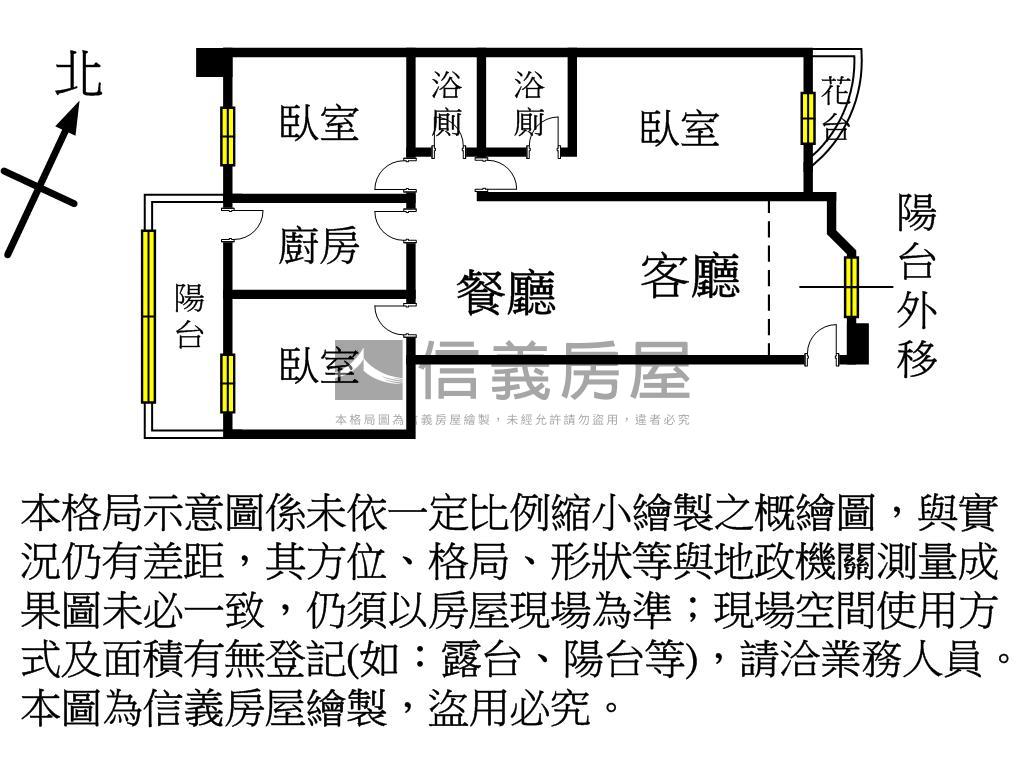 天下大觀典雅美妝３房房屋室內格局與周邊環境