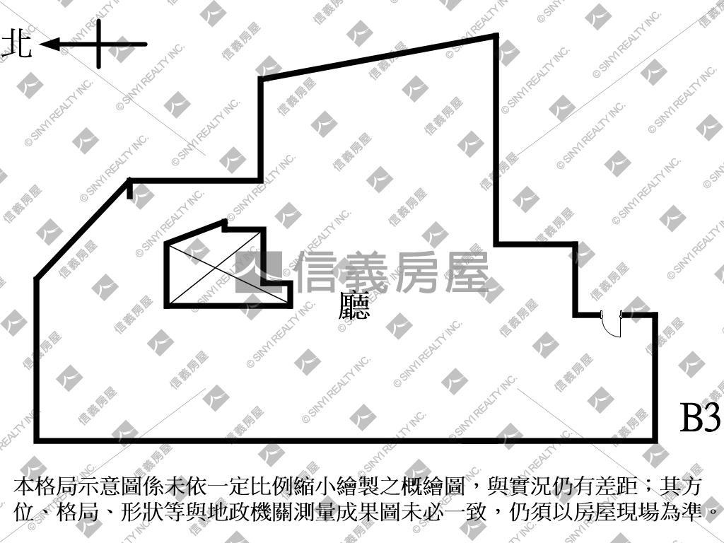 現代米羅Ｂ３商業空間Ｂ房屋室內格局與周邊環境