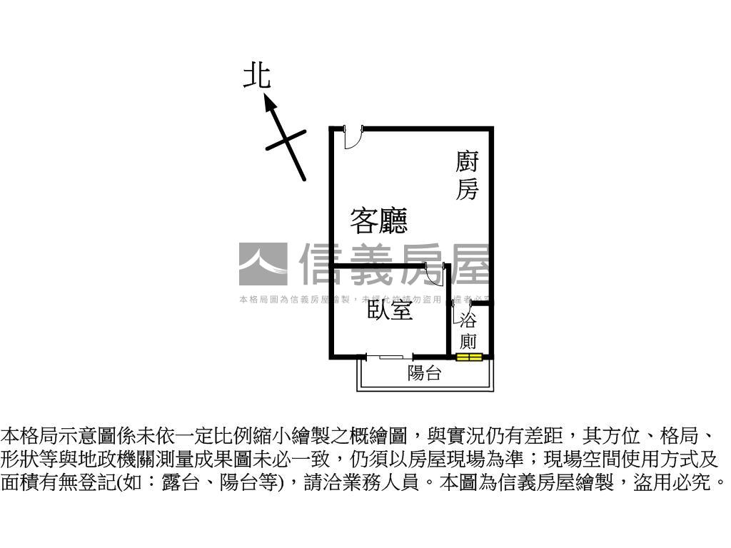 專任通豪高登一房一廳房屋室內格局與周邊環境