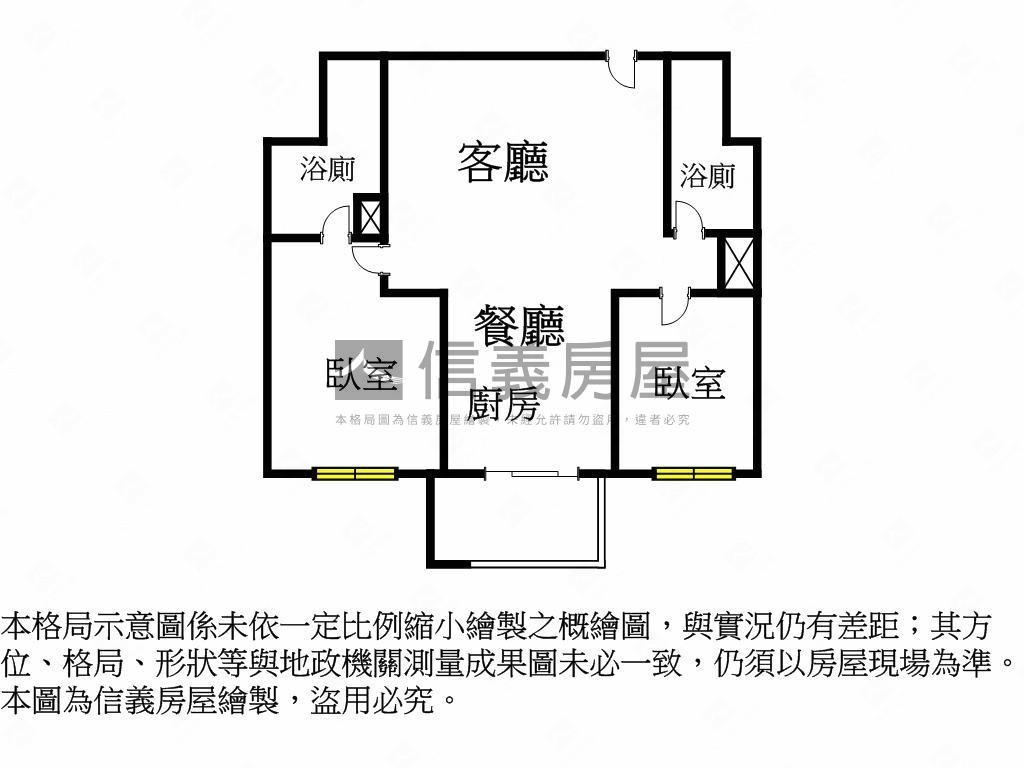 聯悦馨Ｂ５棟２３樓房屋室內格局與周邊環境