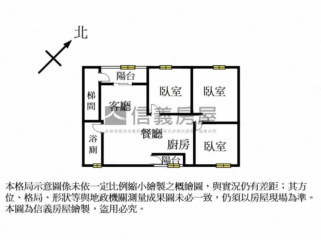 近集賢路上的公寓３樓房屋室內格局與周邊環境