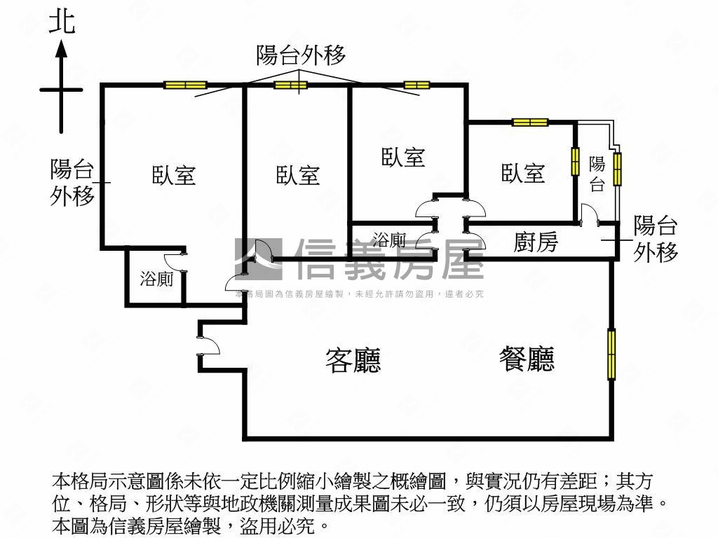 夢想家高樓４房房屋室內格局與周邊環境