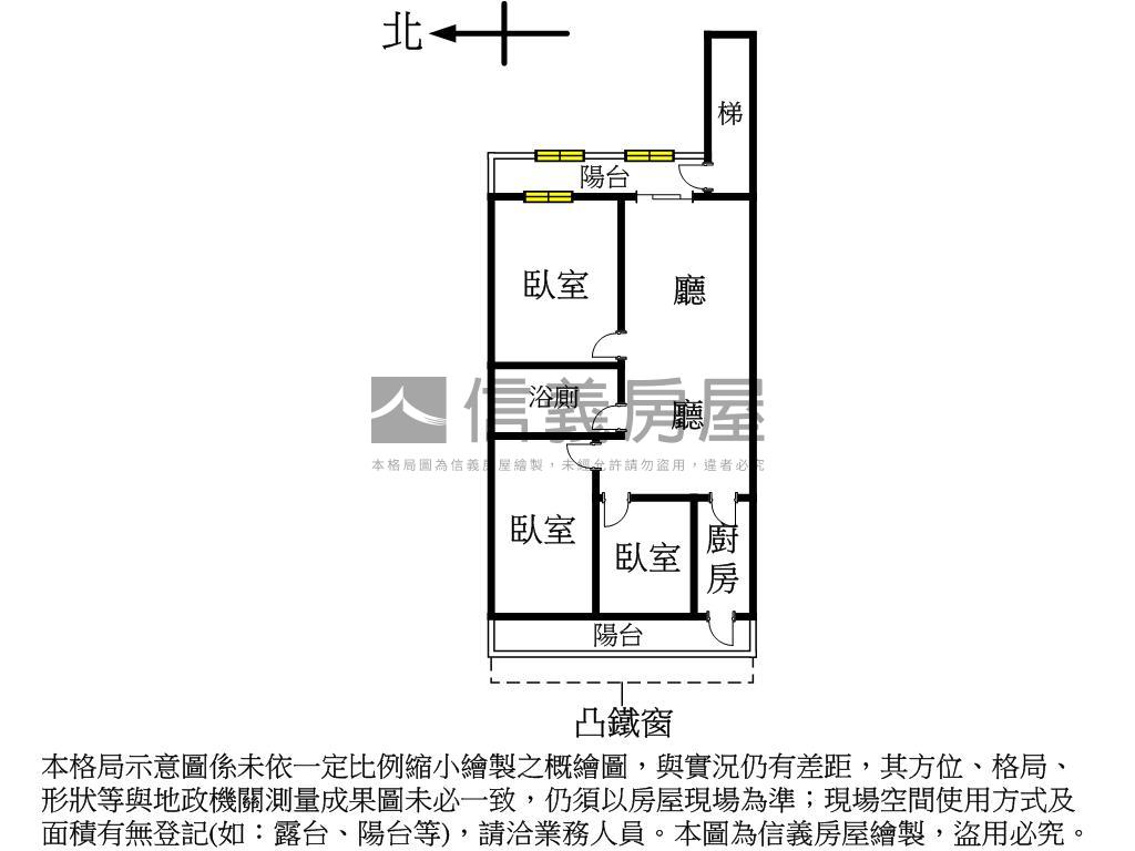信義區松山路公寓２樓房屋室內格局與周邊環境