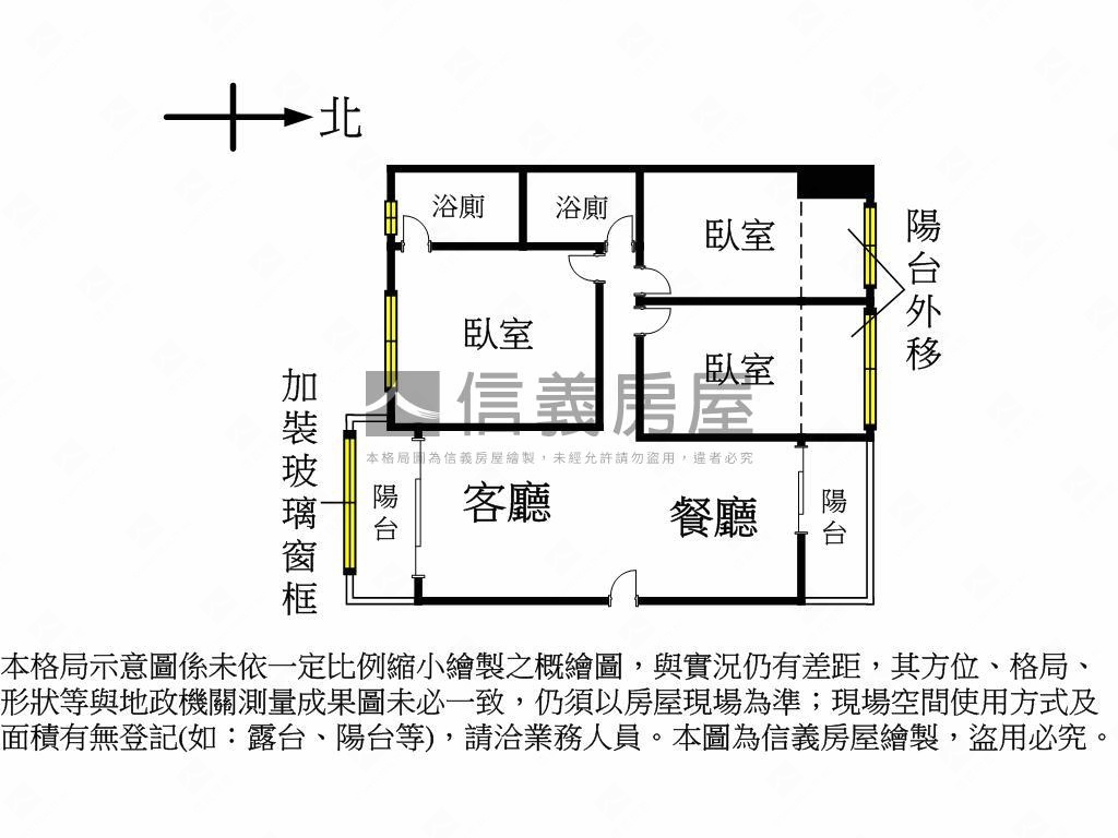 榮總西雅圖寬大三房雙陽台房屋室內格局與周邊環境