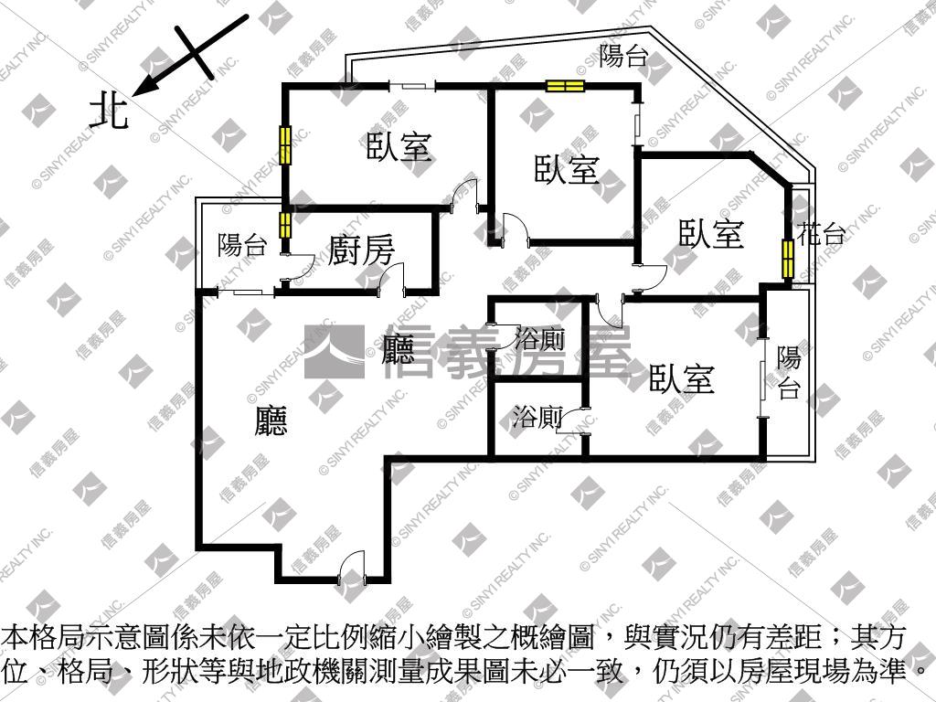 近中央公園四房雙車位房屋室內格局與周邊環境