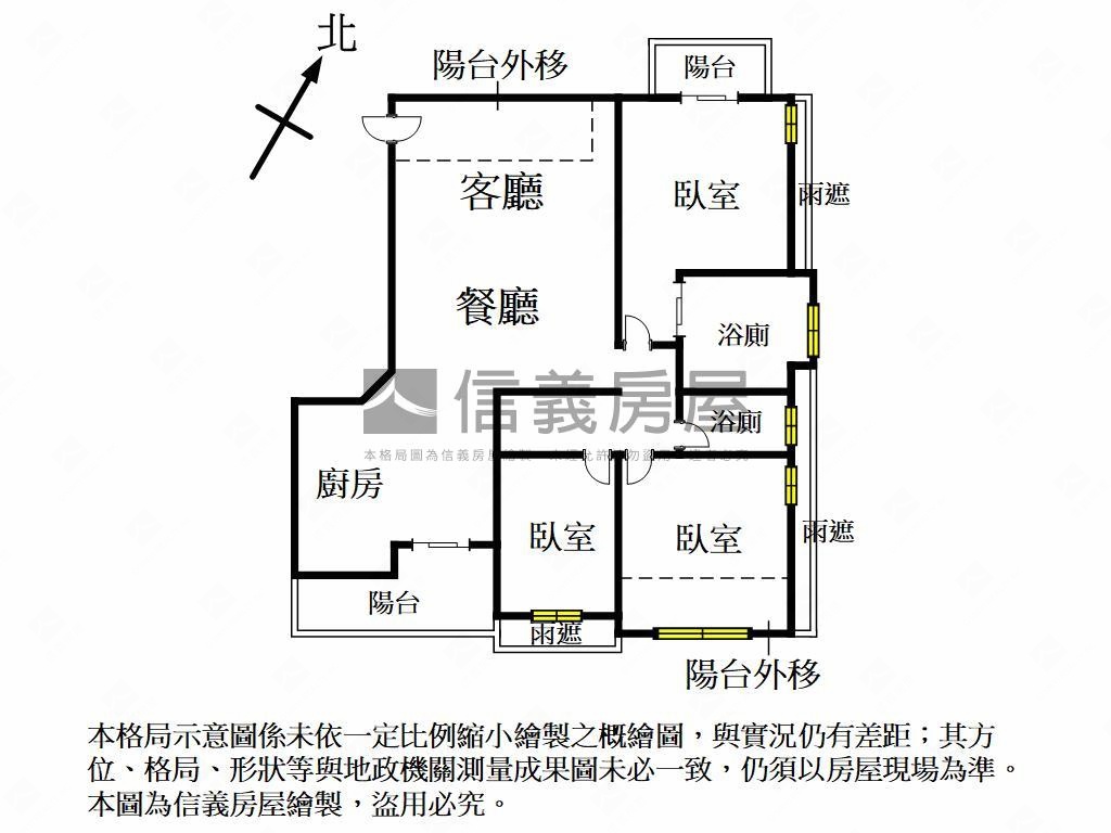 聯上美學館次高樓三房平車房屋室內格局與周邊環境