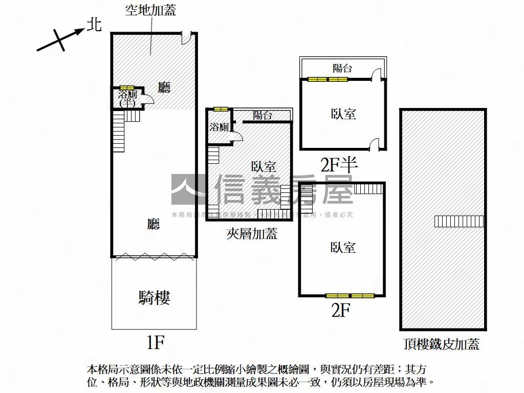 陽明商圈．正路騎樓透天房屋室內格局與周邊環境