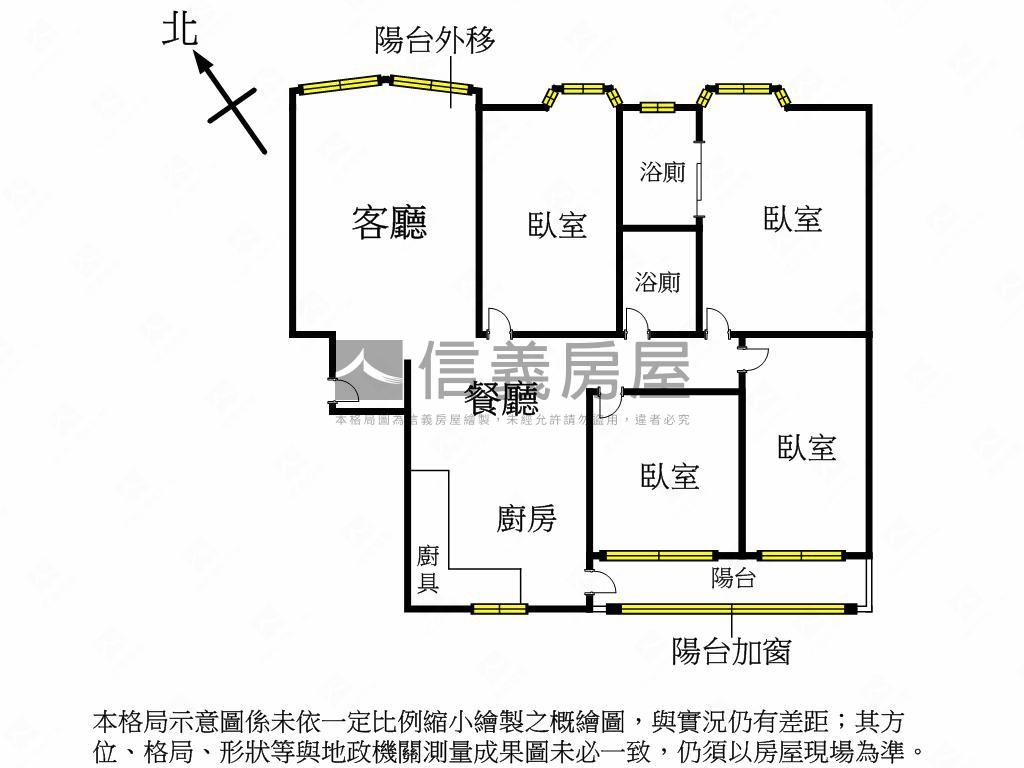 市中心－低公設大四房房屋室內格局與周邊環境