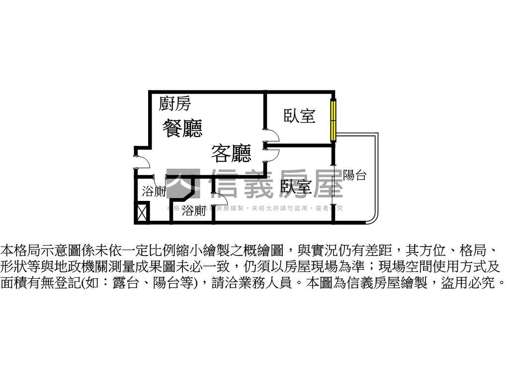 聖得福首岳高樓坡平兩房房屋室內格局與周邊環境