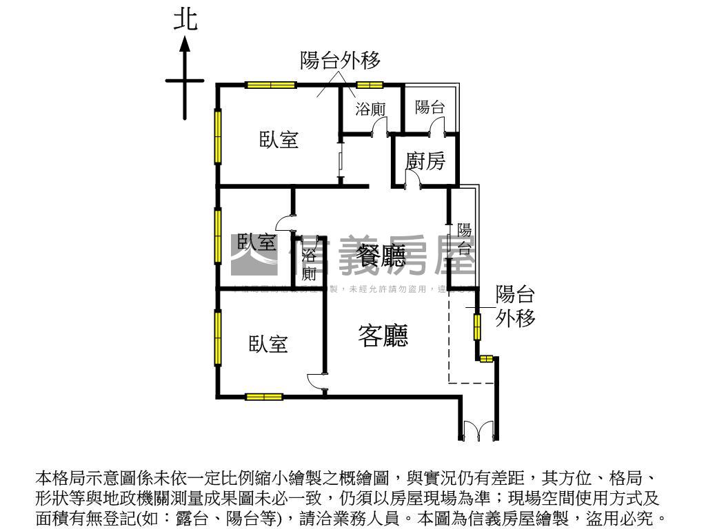 天籟美術帝王戶三房雙平車房屋室內格局與周邊環境