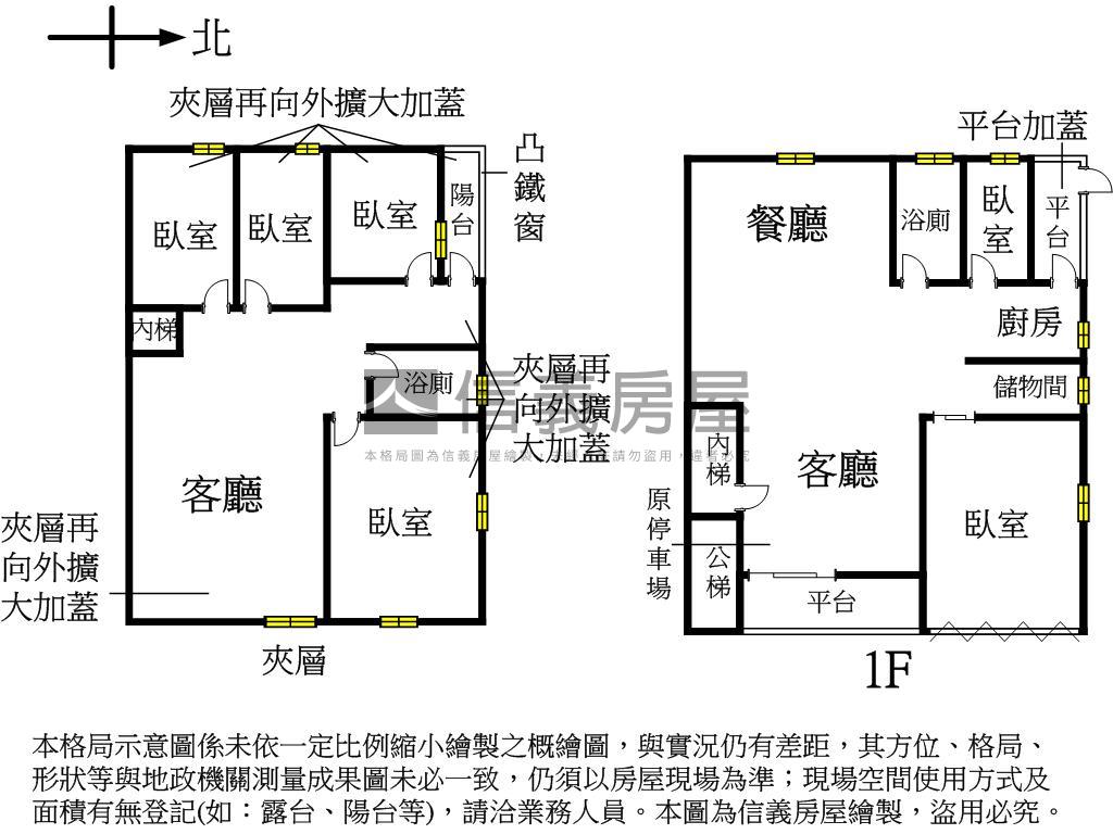 中誠街邊間挑高大空間房屋室內格局與周邊環境