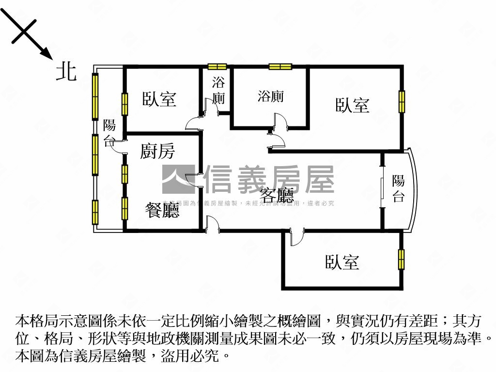 敦煌溫馨美三房房屋室內格局與周邊環境