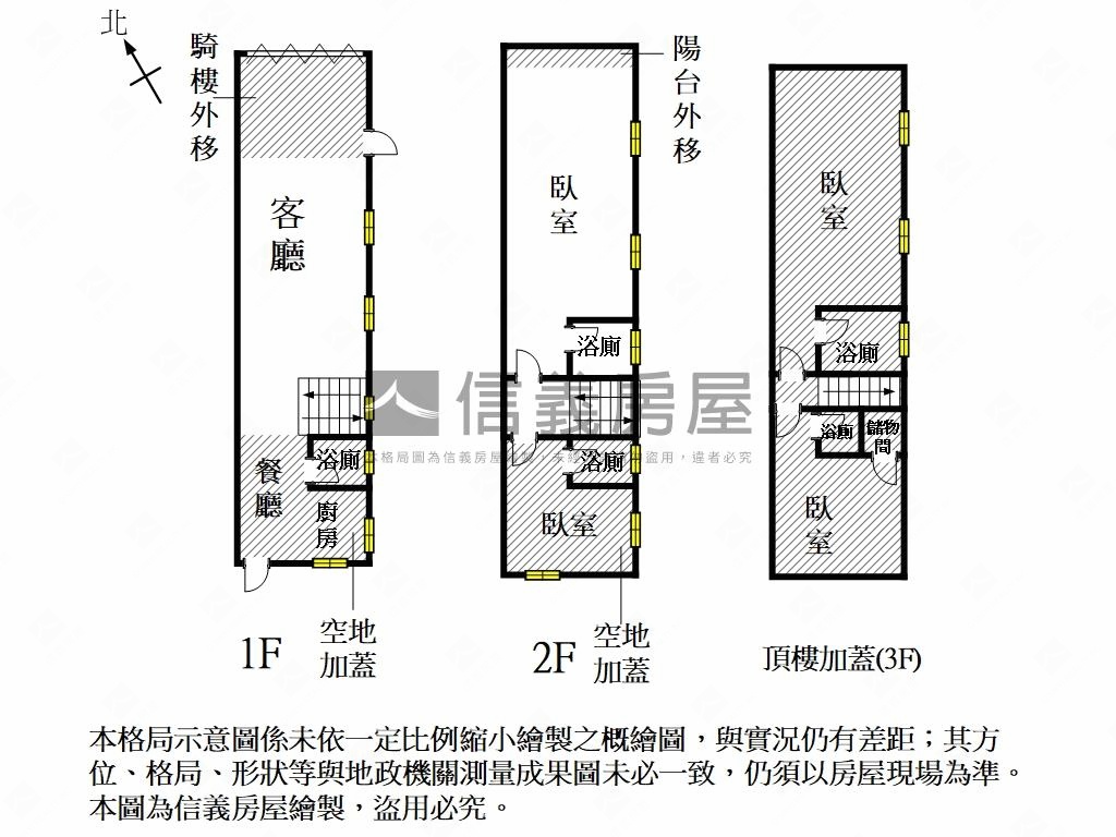 崗石建材好採光邊間透天房屋室內格局與周邊環境