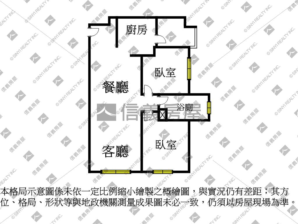 浩瀚湖濱城稀有高樓層兩房房屋室內格局與周邊環境