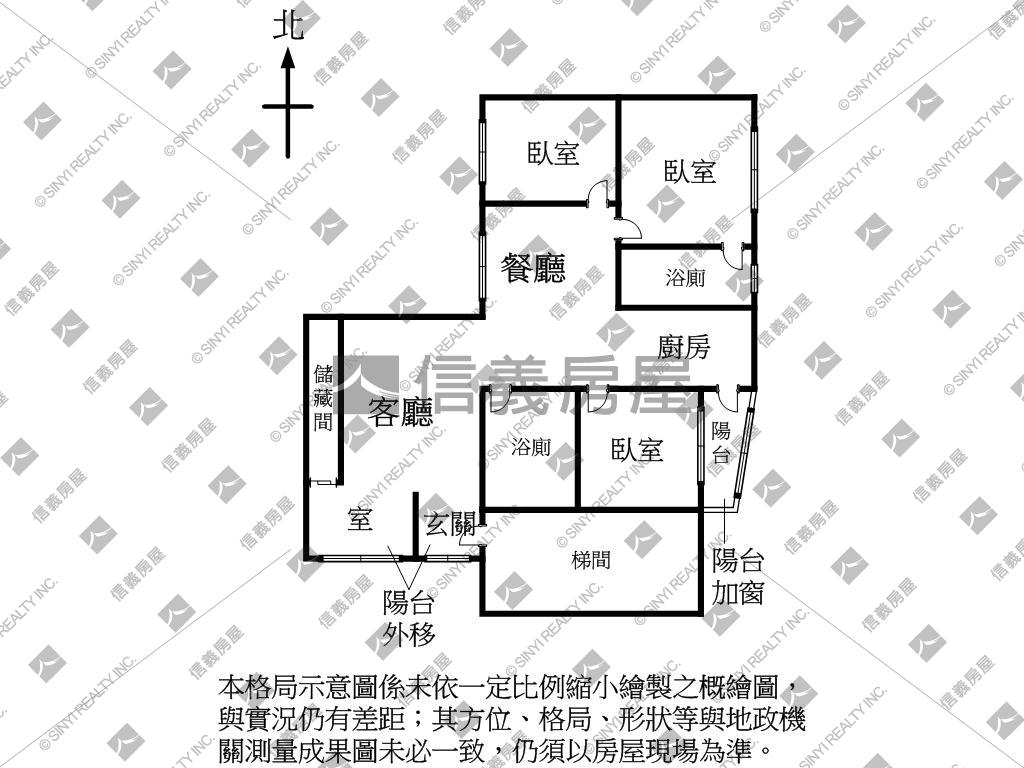 信義安和捷運電梯美三房房屋室內格局與周邊環境