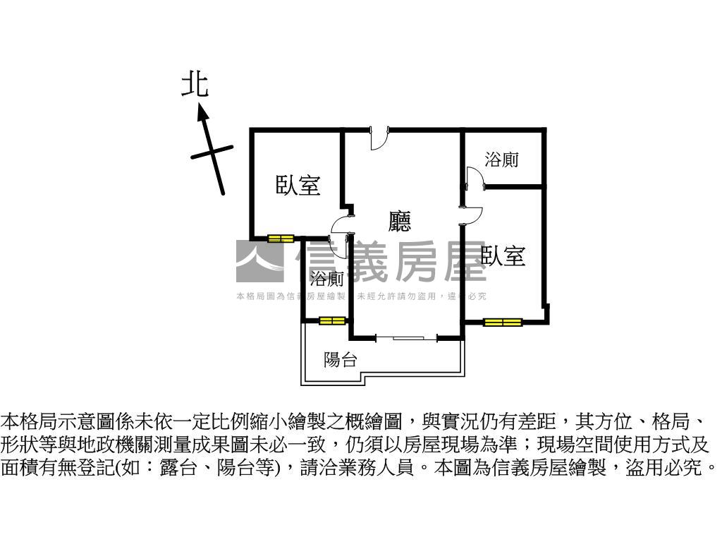 亞昕一緻兩房☛雙衛浴房屋室內格局與周邊環境