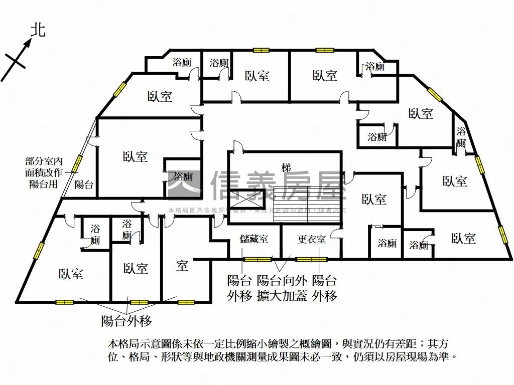 信義區十全十美收租寶盒房屋室內格局與周邊環境