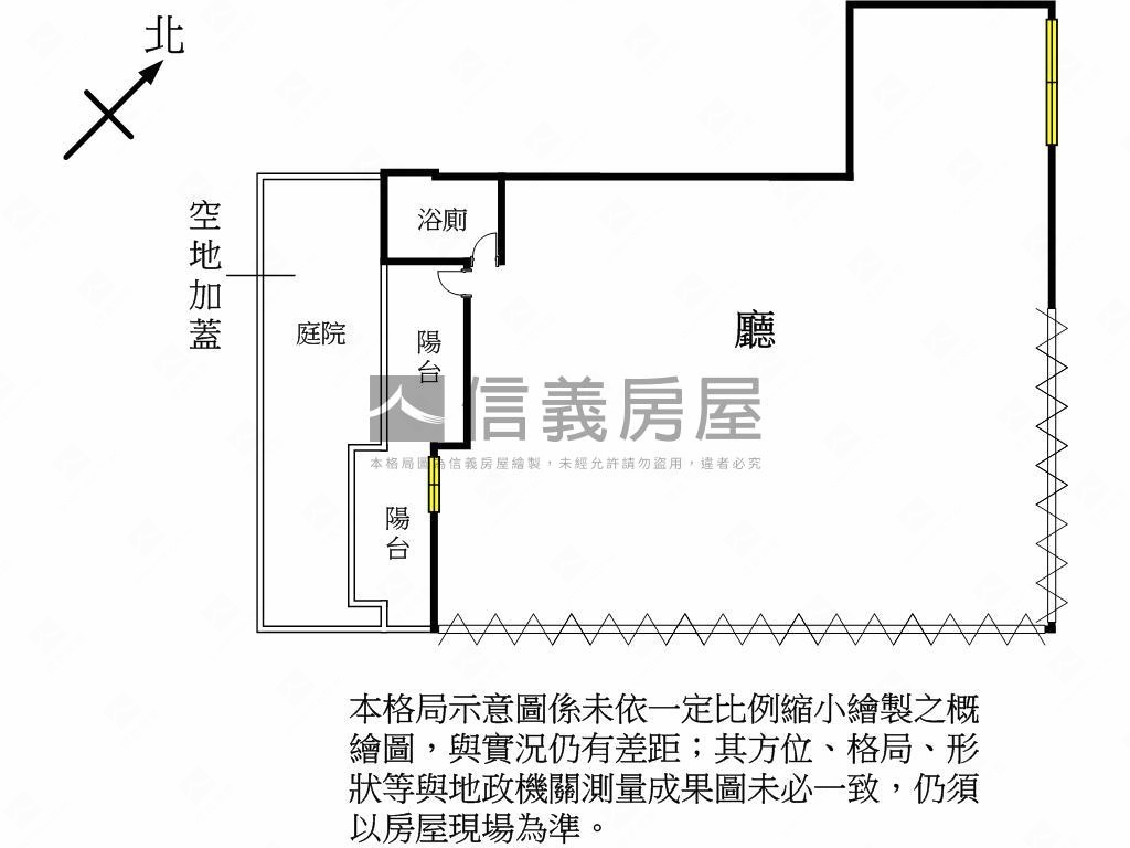 草漯大面寬角間店面房屋室內格局與周邊環境