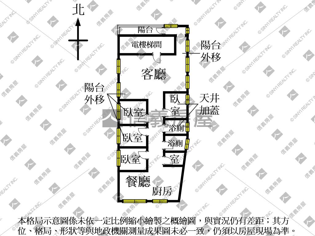 近捷運屋況美電梯四房房屋室內格局與周邊環境