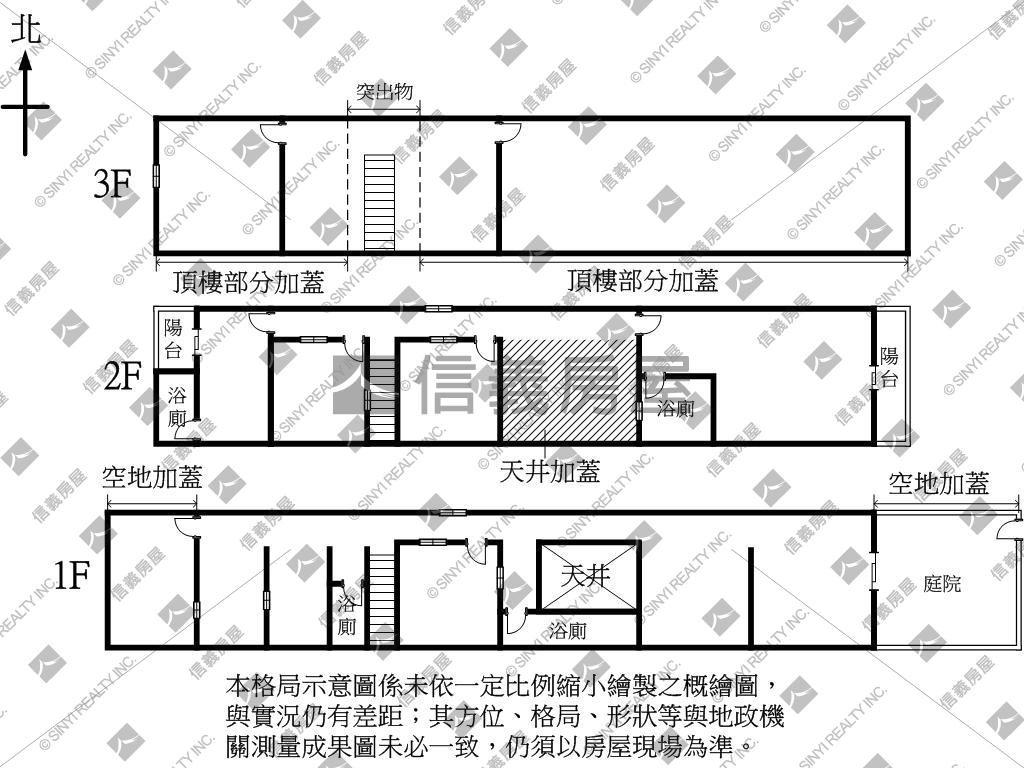 近豐原大道乙工地目透天房屋室內格局與周邊環境