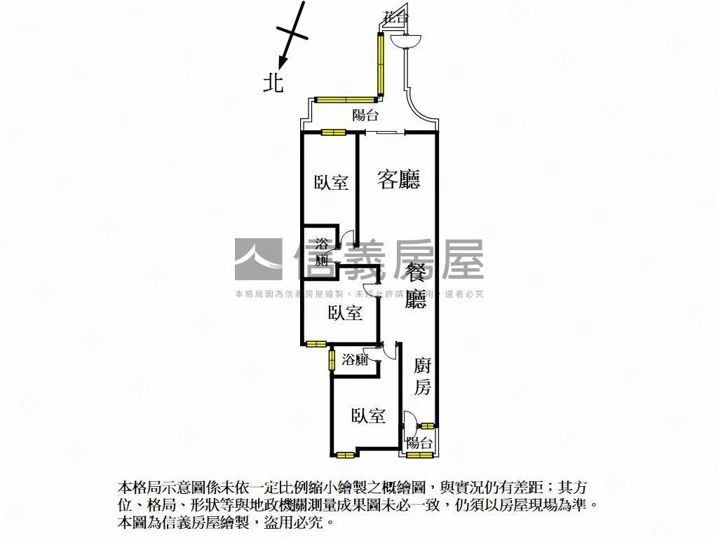 幸福川前後陽台三房美屋房屋室內格局與周邊環境