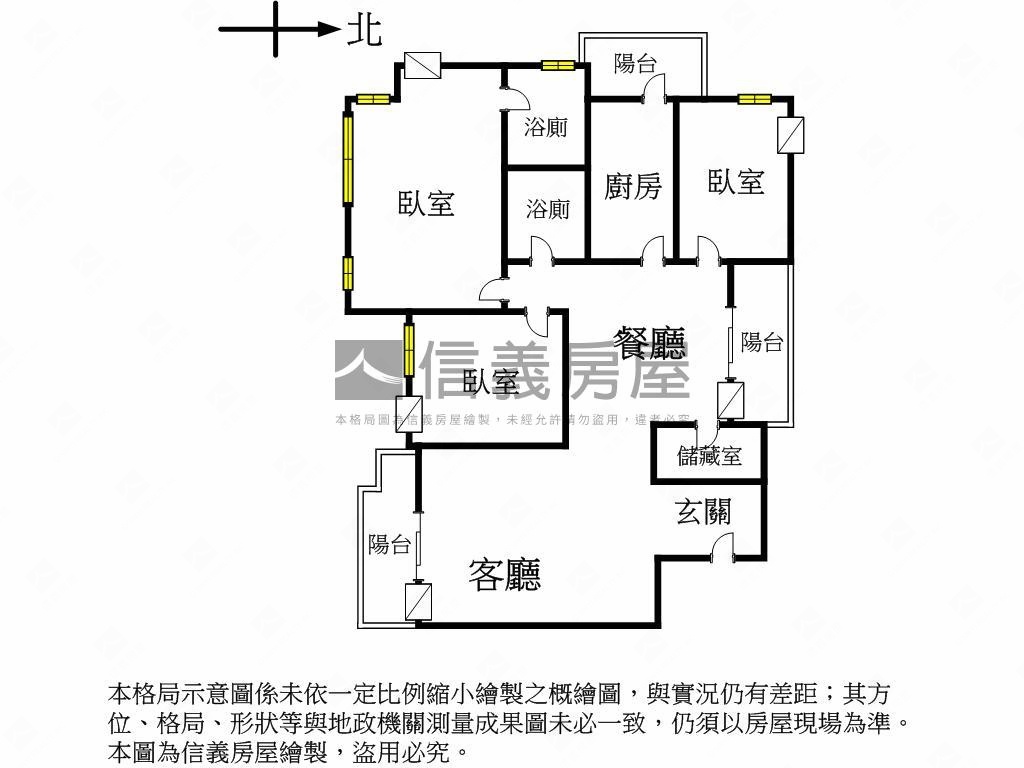 大鵬新城朝南三房平車房屋室內格局與周邊環境