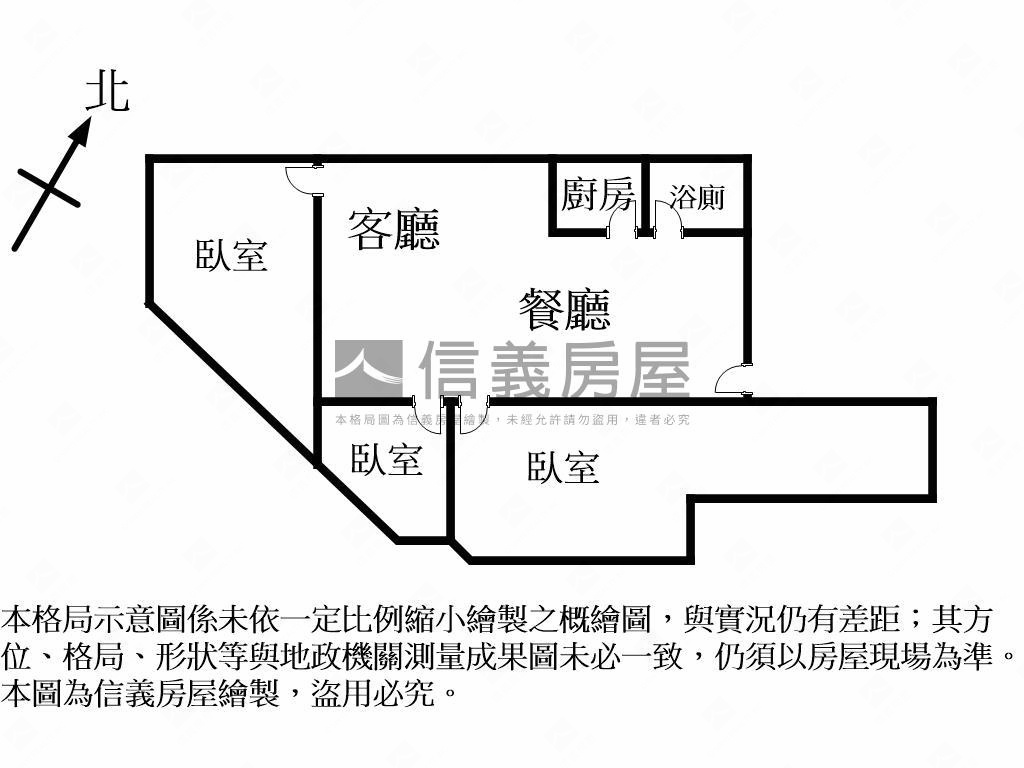 近台中國小採光三房房屋室內格局與周邊環境