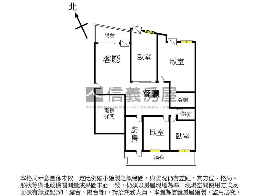 榮總採光通風美四房平車房屋室內格局與周邊環境