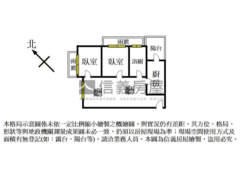 中路吾双溫馨美兩房車位房屋室內格局與周邊環境
