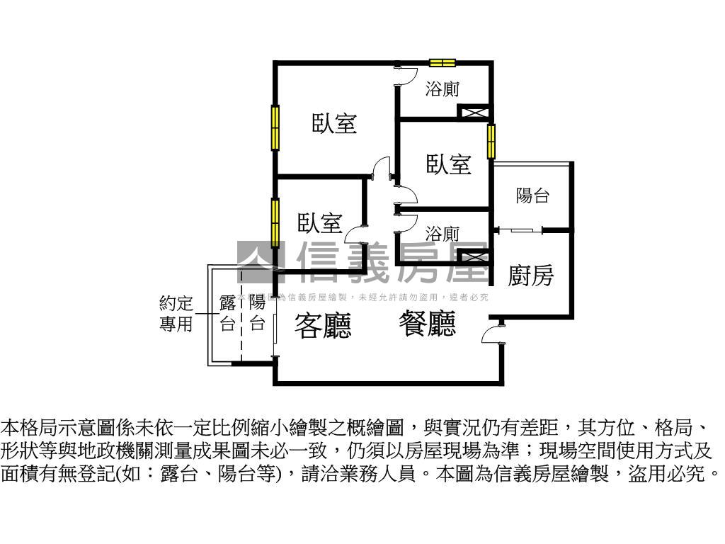 大華縱橫｜Ａ５高樓露台戶房屋室內格局與周邊環境