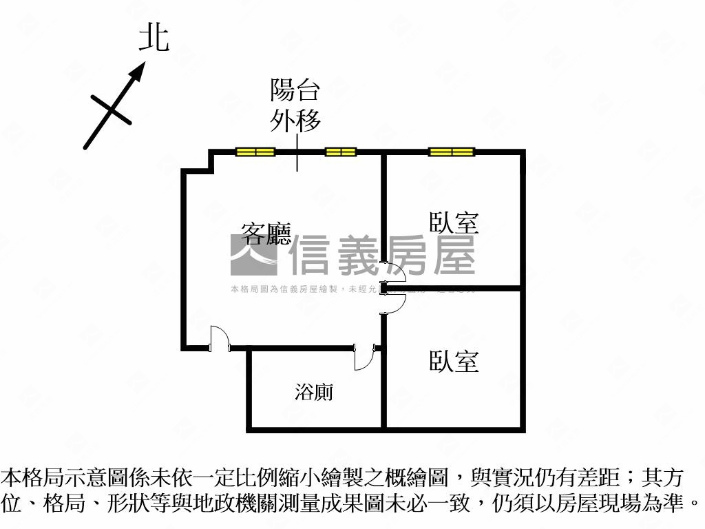 大山圓精美電梯兩房房屋室內格局與周邊環境