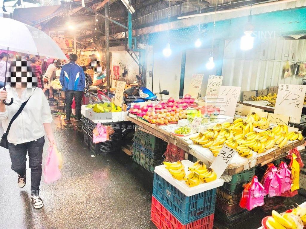 正市場內的金店面房屋室內格局與周邊環境