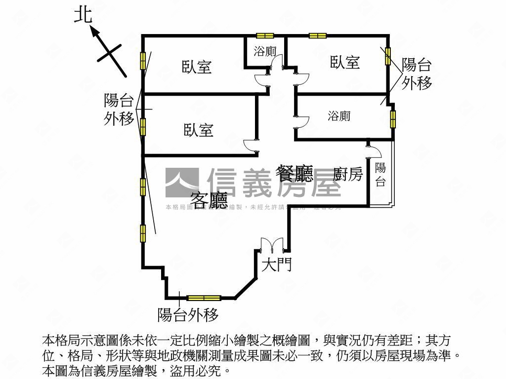 正面大安森林公園電梯三房房屋室內格局與周邊環境