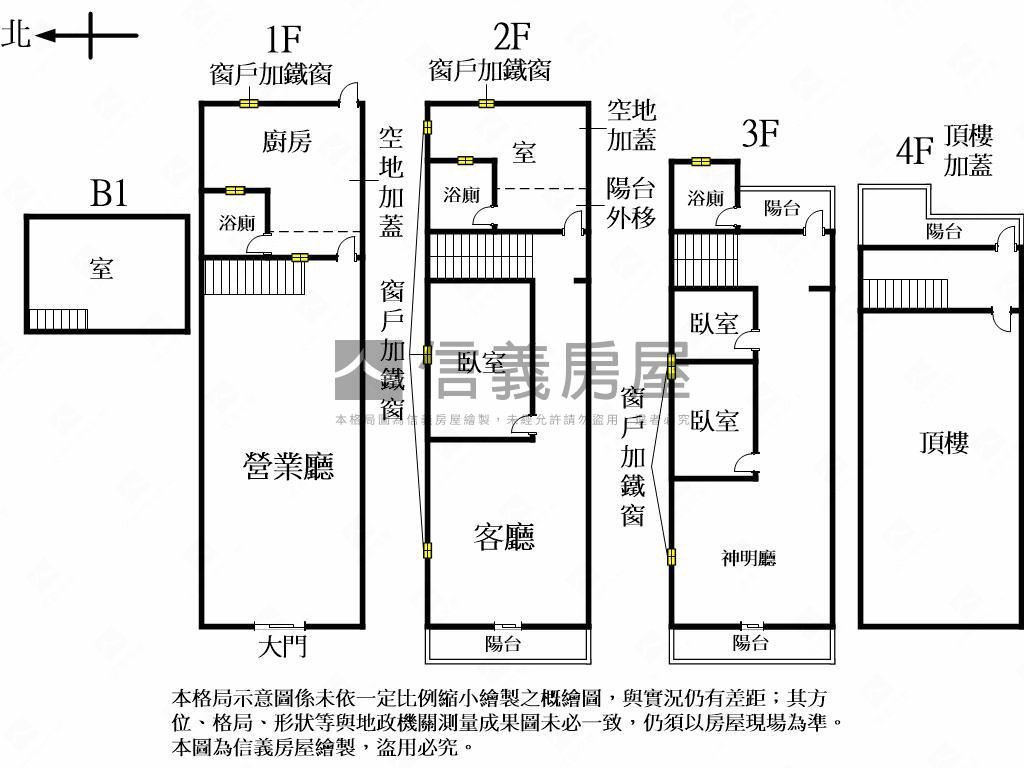 北平商圈邊間大空間透天房屋室內格局與周邊環境