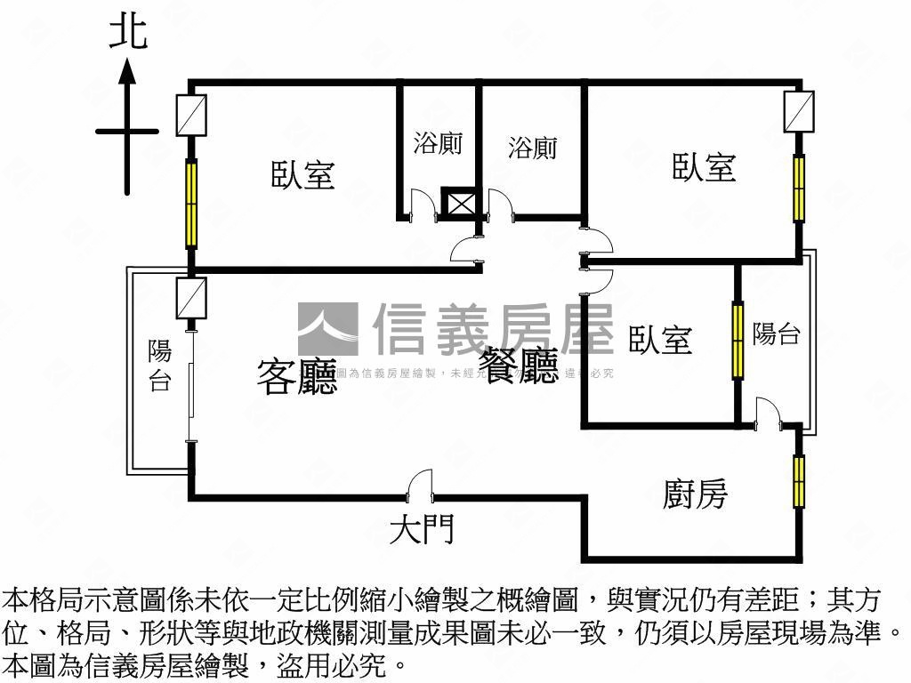 近美術綠園道大３房房屋室內格局與周邊環境