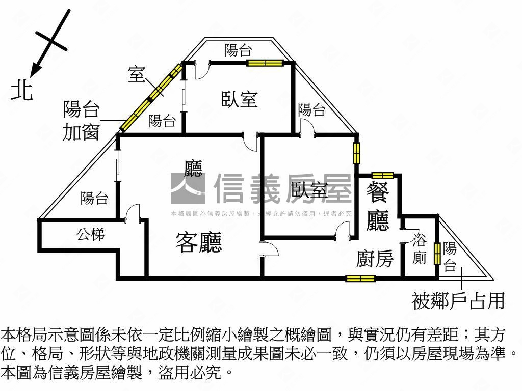 正面公園新北投捷運３樓房屋室內格局與周邊環境