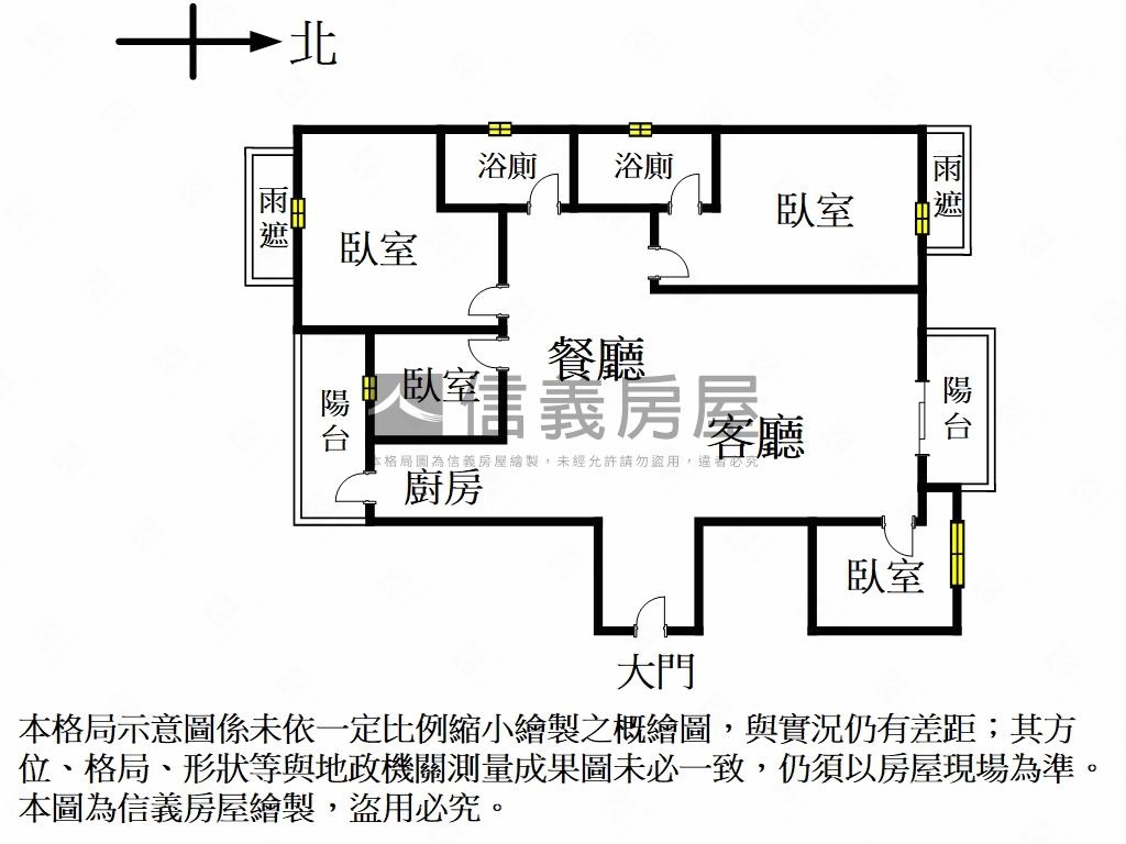 峇里ＶＩＴ景觀四房房屋室內格局與周邊環境