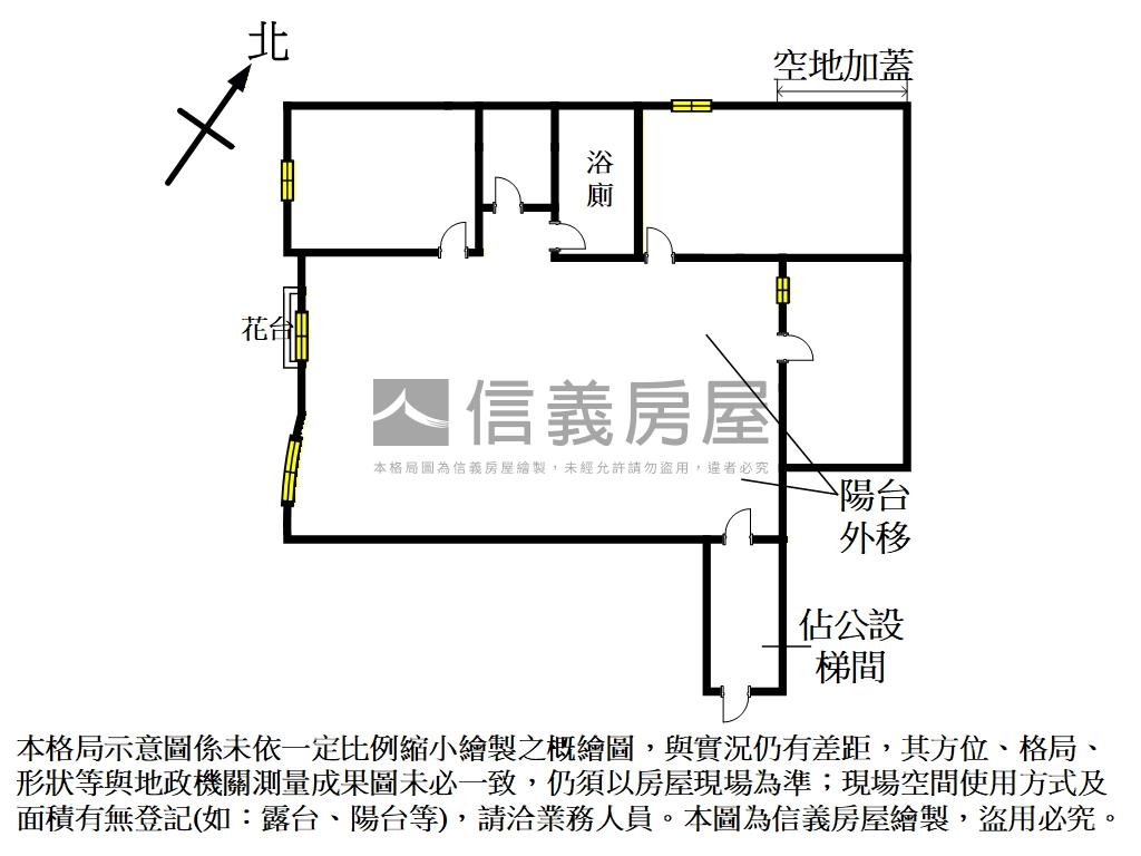近北市綠茵成功京華房屋室內格局與周邊環境