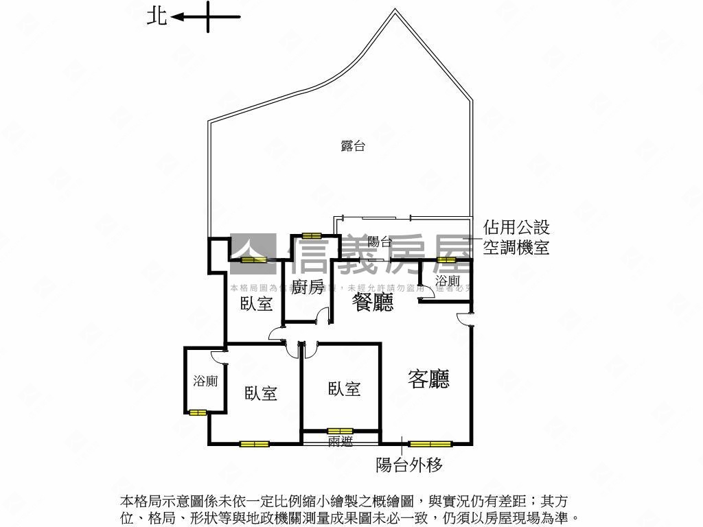 露臺！空中花園三房近捷運房屋室內格局與周邊環境