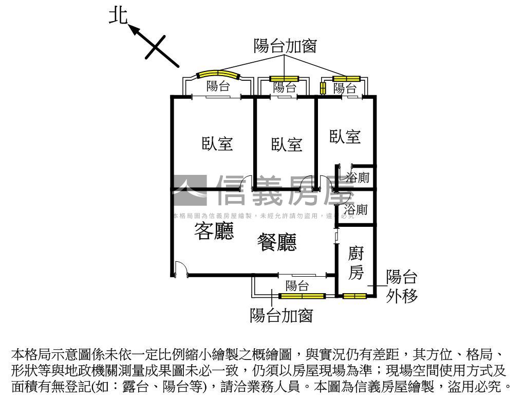 近捷運大直站方正電梯三房房屋室內格局與周邊環境