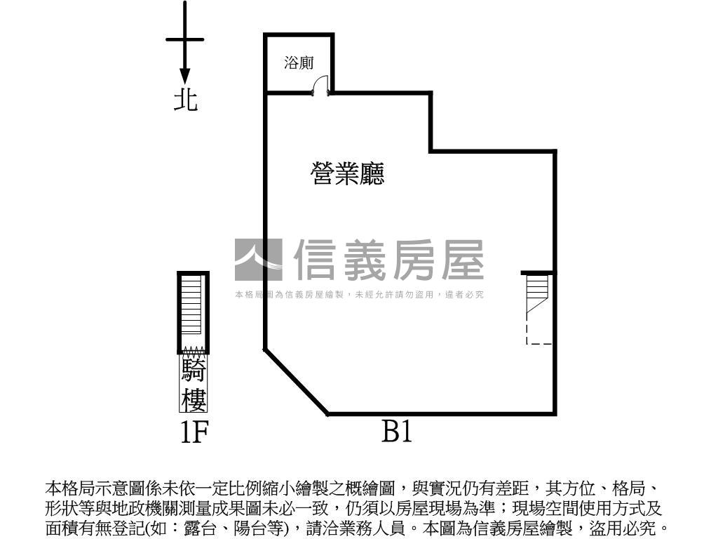 輕軌星巴克旁地下室店鋪房屋室內格局與周邊環境