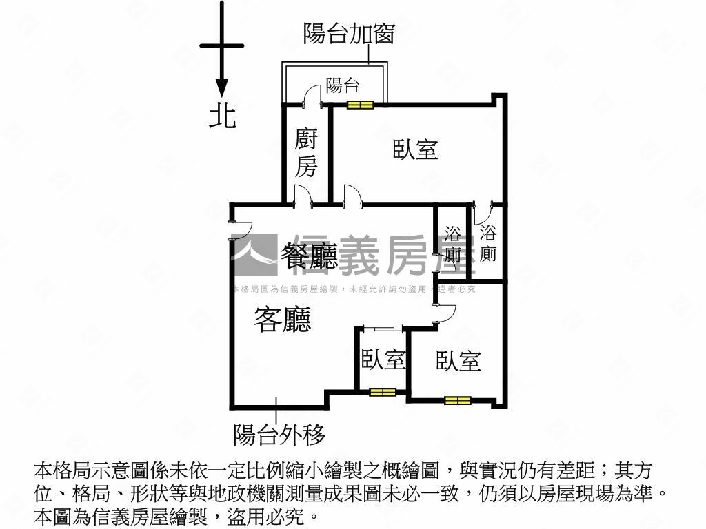 揚名三房附車位房屋室內格局與周邊環境