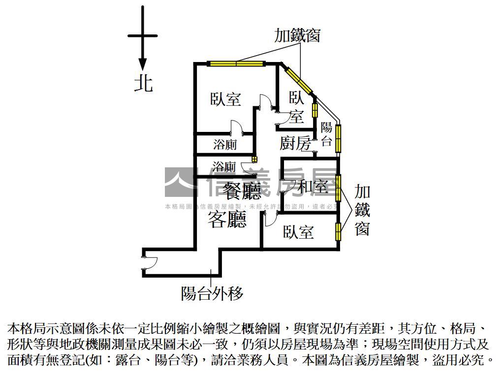 大明商圈三房附車位房屋室內格局與周邊環境