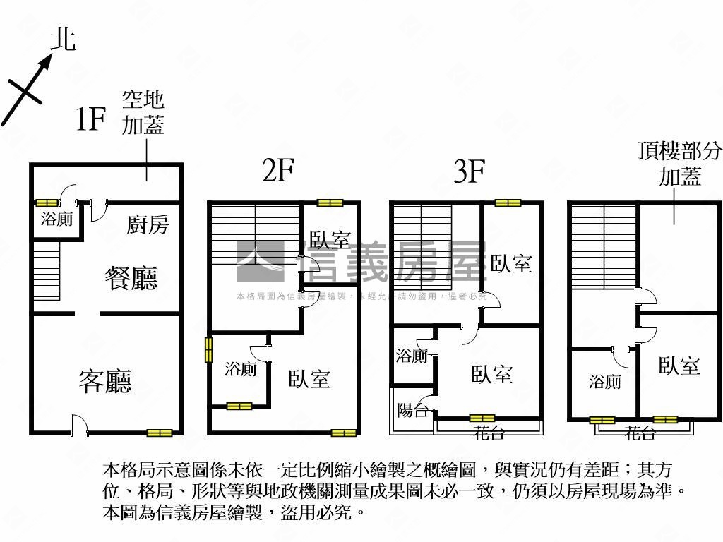 一期五房邊間透天房屋室內格局與周邊環境