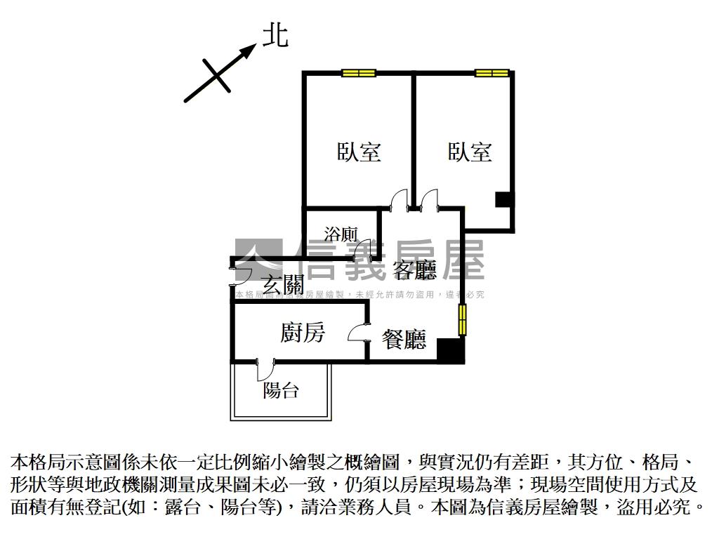 泱美近雙捷運三面採光兩房房屋室內格局與周邊環境