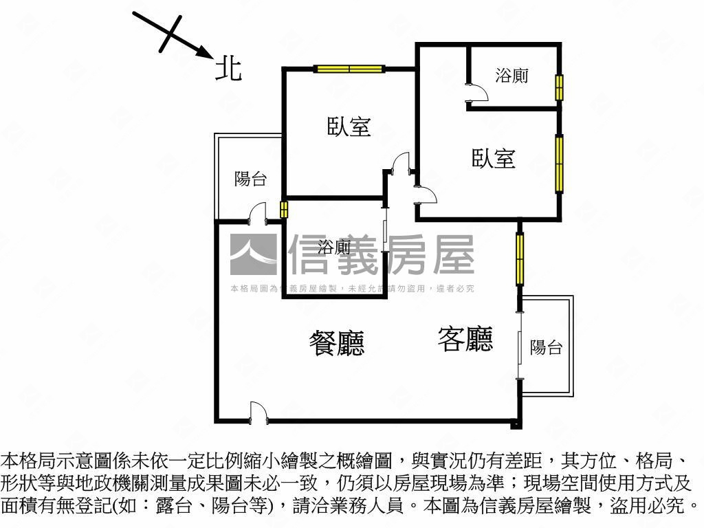 友友建設全新雙衛開窗平車房屋室內格局與周邊環境