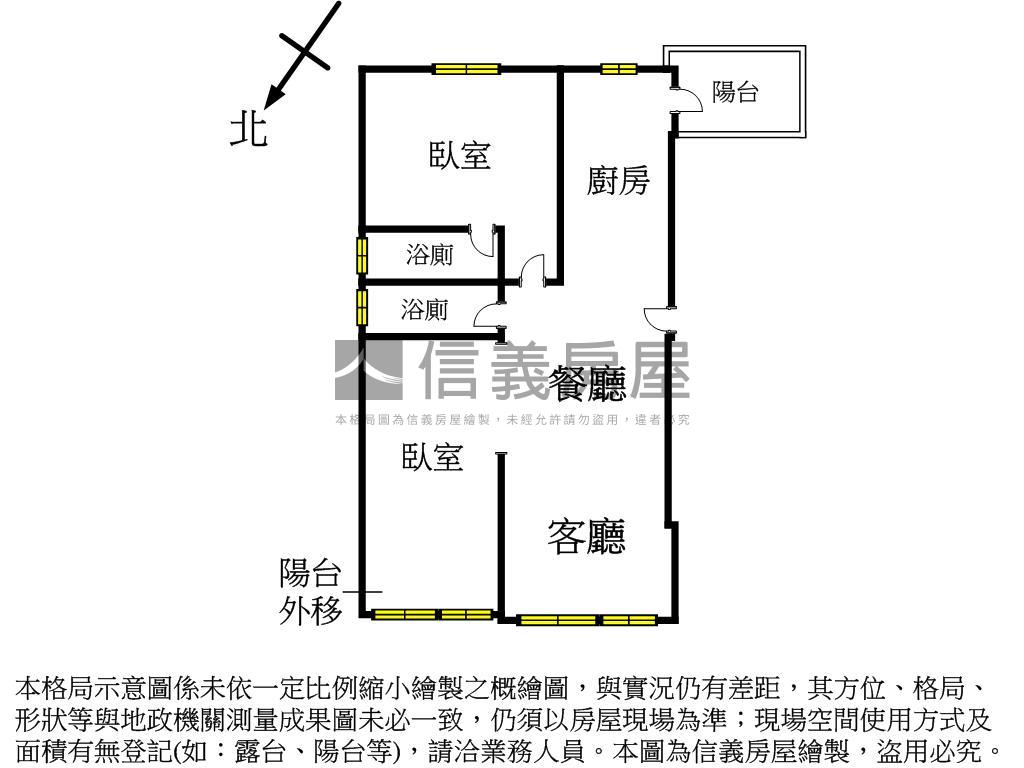 康樂新村新成屋２房２衛房屋室內格局與周邊環境