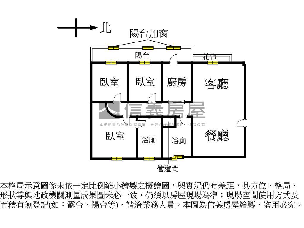 成功大戶景觀電梯三房房屋室內格局與周邊環境